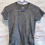 Athleta Shirt Womens Small Gray Speedlight Short Sleeve Side Ruching Activewear Photo 1