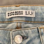 ZARA Women's  Basics Bootcut Jeans Blue Denim Distressed 5-Pockets Size 6 #7868 Photo 6