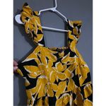 Who What Wear  Peplum Linen Ruffle Sleeveless Gathered Back Top Large NWOT Photo 2