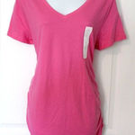 INGRID ISABEL MATERNITY Women's Hot Pink Top Tunic Sz L Fitted T Photo 0