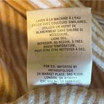 Anthropologie Postmark Beige and White Striped V-Neck Top Photo 4