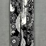 Vtg Y2K ICE maxi dress womens small floral sleeveless boho fairy beaded art Black Photo 0