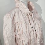 Chico's Light Pink Jacket with Layered Ruffles Size Medium Pink Satin Jacket Photo 4