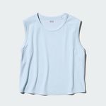 Uniqlo AIRism Soft Ribbed T-Shirt Sleeveless Tank Top Summer Nautical Activewear Photo 2