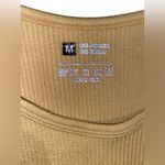 tan ribbed athletic cropped tank top Size M Photo 3