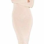 Mistress Rocks Don’t Stop Beige Stretch Jersey High Neck Maxi Dress size Large Photo 0