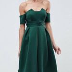 ASOS NWT  Bardot Pleated Waist Scuba Midi Prom Dress Photo 0