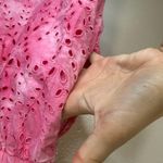 Generation Love Pink Tie-Dye Eyelet Ferris embroidered Shorts Scalloped size xs Photo 2