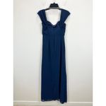 Lulus NEW Magical Magnetism Navy Blue Off the Shoulder Maxi Dress Formal Medium Photo 8