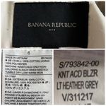 Banana Republic  Knit Blazer Slim Notch Lapel Light Heather Gray Women’s Size 6 Photo 10