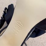 Nina Elga Black Satin Ruffle Platform Peep-Toe Stiletto Heels 7 Photo 9