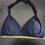 Yonique Black Bikini Top NWT Size Large Black Halter Swim Top Photo 6