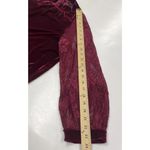 John Mark  Womens Top Burgandy Red Velvet Lace Sleeve Whimsical Goth Size Small Photo 9