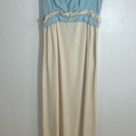 Stunning vintage beaded bow back maxi dress Blue Photo 1