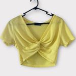 Pretty Little Thing NWT. Yellow Crop Top Photo 0