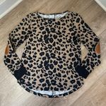 Pink Clover Abby Button Back Knit Top ~ Elbow Patches ~ FLAWED ~ Size S Photo 7