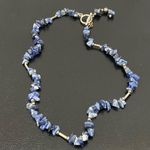 Handmade Sodalite Crystal Chips Toggle Necklace Photo 5