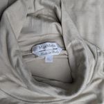 Max Mara Jersey Knit Turtleneck Top Womens XL Taupe Long Sleeve Photo 1