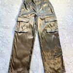 Revolve NWT REMI x  Sydney Cargo Pant Dark Green Satin Utility Trousers Sz M🧡 Photo 2