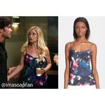 Ted Baker ππ Cynaria Printed Scallop Edge Cami Top ~ Dark Blue Medium M NWT Photo 1