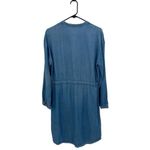 A New Day  Womens‎ Button Front Chambray Drawstring Denim Dress Blue Medium NWT Photo 2