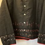 Chico's  Women's 100% Silk Jacket Size 2 US L  Embellished Beads Sequins‎ Lined Photo 4
