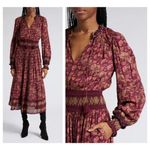 NEW SEA New York Giulia Print Long Sleeve Maxi Dress Size Medium Photo 1