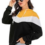 Zaful Colorblock Drop Shoulder Hooded Top Photo 2
