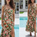 Hutch  Mikayla Sleeveless‎ V-Neck Side-Slit Maxi Dress Light Green 2 NWT Photo 1