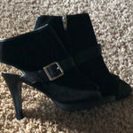 a.n.a  black suede booties with heels out Photo 0