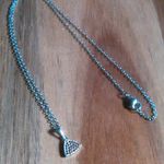 Mozambique Garnet Sterling Silver Pendant Stainless Steel Necklace Photo 2