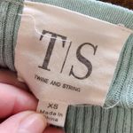 Twine & String  Tie Front Crop Cardigan Sweater Ribbed Knit Mint Green Size XS Photo 6