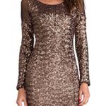 Dress the Population Silver sequin Body-Con dress with mesh shoulders Photo 4