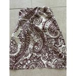 Joie  Tank Womens‎ Medium Cream Brown Silk Paisley Career Event Quiet Luxury Photo 3