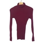 Sundance  Red Ribbed Knit Fitted Turtleneck Long Sleeve XS Photo 1
