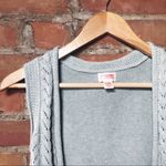 NWOT Pointelle Knit Vest in Grey | Size XS Gray Photo 1