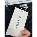 Frame Pleated Black Leather High Rise Straight Leg Pants Size 0 NWT Photo 5