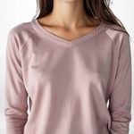 Pj Harlow Frankie Rib Knit High Low Sweatshirt Blush Pink Pajama Top Small Photo 0