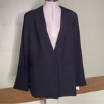 Spanx  L The Perfect Collarless Oversized Blazer‎ Ponte 1-Button Jacket Womens Photo 2