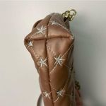 Betsey Johnson Luv by  Purse Crossbody Quilted Star Print Mini Lips Pink Gold Photo 9