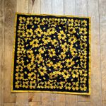 Floral Yellow and Black Scarf/Hair Accessory Photo 1