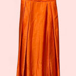 Source Unknown Stunning tangerine dream velvet deep v satin maxi dress mesh side panel ballgown Photo 0