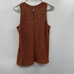 Anthropologie  Metallic‎ Brown & Silver Polka Dot Print Sleeveless Top Size M Photo 1