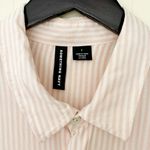 Something Navy  Pink & White Striped Button Down Shirt Photo 2