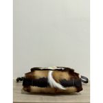 Diane Gail South African Springbok Fur with Leather Trim Crossbody Messenger Bag Brown Photo 4
