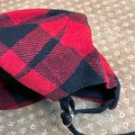Do Everything In Love Red & Black Buffalo Plaid Flannel Baseball Cap Hat Adjustable Cabin Cozy Winter Photo 1