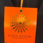 Ramy Brook NEW w tags  Kate Silk V-neck Top Leather Insert, Size Small, MSRP $345 Photo 8