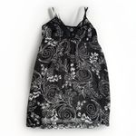 VTG Lingerie Sheer Slip M Mini Dress 90 Paisley Flower Fairy Goth Lace Coquette Size undefined Photo 0