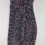 Allison Joy Allison‎ Joy floral spaghetti adjustable strap ruched dress, size L Photo 0