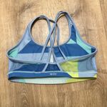 Pelaton x WITH Wear It To Heart | Geometric Print Strappy Sports Bra, Size M Blue Size M Photo 4